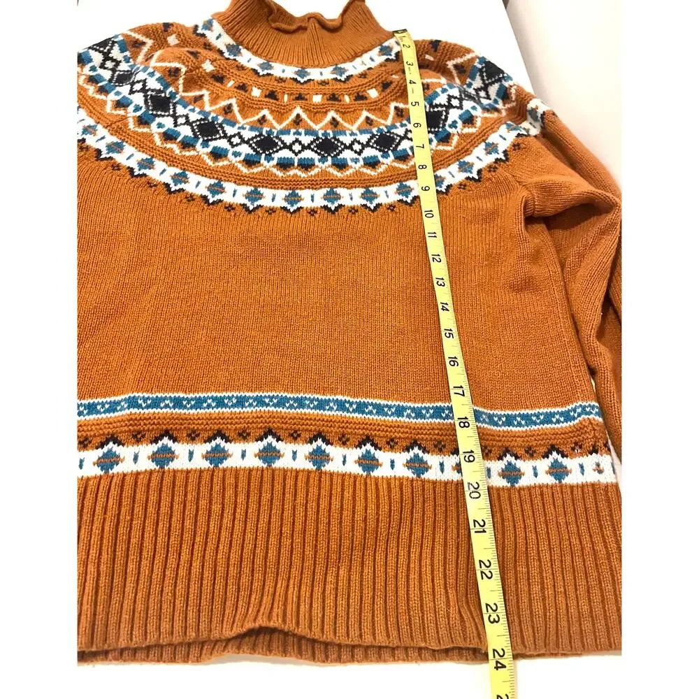 J. Crew Fair Isle Rollneck Sweater in Adobe Multi